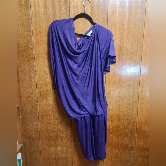 BCBG Runway asymmetric draped purple dress - Picture 1 of 4